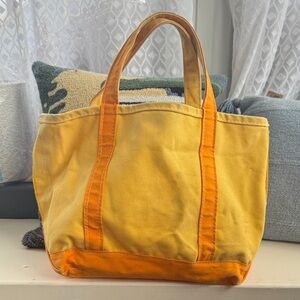 Vtg L.L. Orange and Yellow Boat & Tote